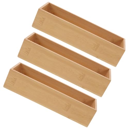 VALICLUD 3 Stück Holzkiste aus Massivem Holz Teiliges Multifunktionale Schubladenbox für Küche Büro und Badezimmer Eleganter Holz Organizer für Schreibtisch Schminktisch und Aufbewahrung von VALICLUD