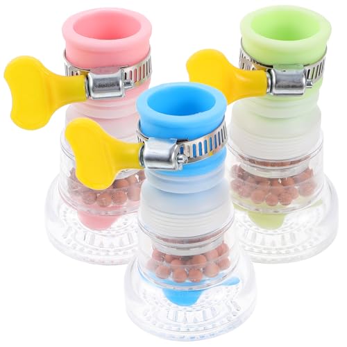 VALICLUD 3 Stück Küchenwasserhahn filter mit Drehbarem Sprühkopf Ausziehbarem Wasserschlauch und Praktischem Adapter Wasserersparnisfreundlich Vielseitig für Spüle und Waschbecken Geeignet von VALICLUD