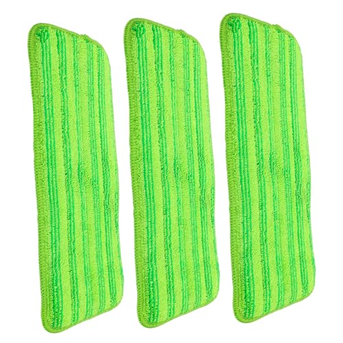 VALICLUD 3 Stück Mikrofaser Mop Ersatzpads Wiederverwendbare Reinigungspads für Böden Kompatibel mit Hartböden Fliesen und Waschbar für Büro von VALICLUD