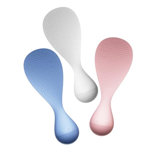 VALICLUD 3 Stück Reislöffel mit Antihaftbeschichtung Hitzebeständig und Stehend als Reiskocher Löffel und Servierbesteck für Küche Praktische und Vielseitige Reisspatel in Weiß Blau und VALICLUD 3 Stück Reislöffel mit Antihaftbeschichtung Hitzebeständig und Stehend als Reiskocher Löffel und Servierbesteck für Küche Praktische und Vielseitige Reisspatel in Weiß Blau und von VALICLUD