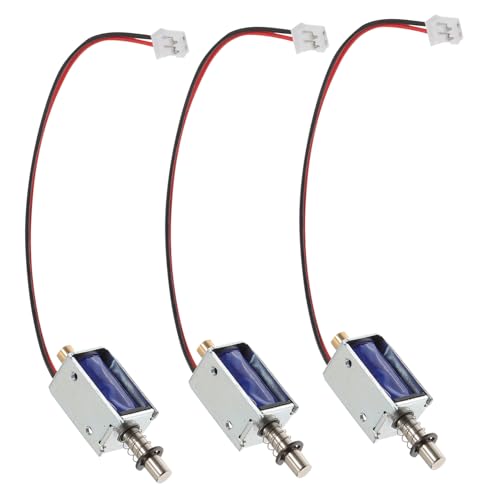 VALICLUD 3 Stück Teiliges Dc Push Pull Elektromagnet Kompakter Linearer Elektromagnetischer Schieber mit Metallrahmen Energiesparender Langlebiger Magnet für Elektronische Anwendungen von VALICLUD
