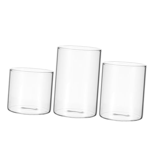 VALICLUD 3 Stück Teiliges Glas Transparent Aromatherapie kerzenbecher in Robustes Glas Dekorativ für Party Hochzeit Raum DIY kerzencontainer von VALICLUD