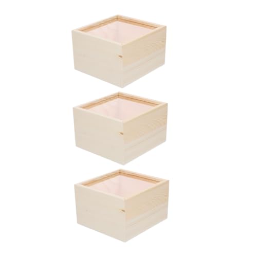 VALICLUD 3 Stück Teiliges Holz Aufbewahrungsbox mit Transparentem Schiebedeckel Multipurpose Schmuckbox für Ringe Ohrringe Halsketten Vintage Design Praktische Holzbox zur VALICLUD 3 Stück Teiliges Holz Aufbewahrungsbox mit Transparentem Schiebedeckel Multipurpose Schmuckbox für Ringe Ohrringe Halsketten Vintage Design Praktische Holzbox zur von VALICLUD