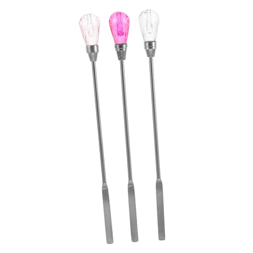 VALICLUD 3 Stück Teiliges Sealing Wax Rührstäbchen aus Transparentem Hitzebeständig und Ergonomisch zum Gleichmäßigen Schmelzen und Mischen von Siegelwachs für Kreative Wiederverwendbar von VALICLUD