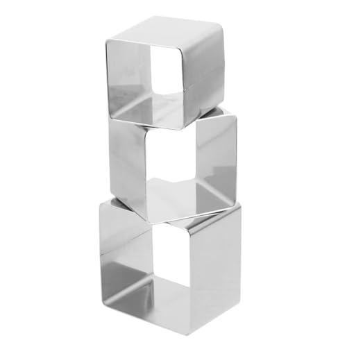 VALICLUD 3 Stück Teiliges Set Quadratische Ausstechformen aus Mousse Kuchenform für Desserts Gebäck und Backen für Profis und Hobbyköche von VALICLUD