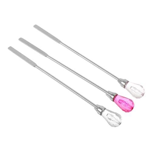 VALICLUD 3 Stück Teiliges Siegelwachs Rührstäbchen Transparente und Farbige Rührlöffel mit Langem Griff Hitzebeständig für Gleichmäßiges Schmelzen von Wachs Vielseitig für Wiederverwendbar von VALICLUD