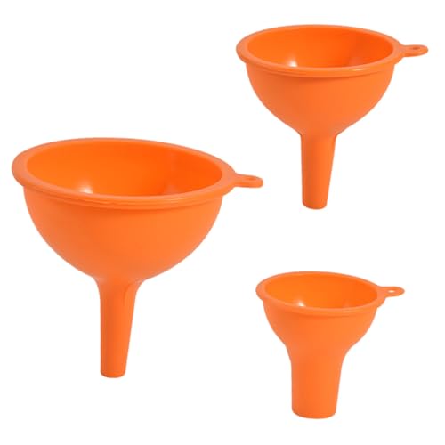 VALICLUD 3 Stück Teiliges Silikon Trichter für Küche Langlebige Flüssigkeitstransferhilfe Vielseitige Trichter in Verschiedenen Bpa Frei für Öl Essig Sojasauce und Andere Zufällige Farbe von VALICLUD
