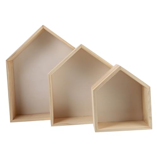 VALICLUD 3 Stück Teiliges Wandregal Holz Hausform Weiß Multifunktionales Schwebendes Regalbrett mit Hoher Tragkraft Kreative Wanddekoration und Aufbewahrung für Wohnzimmer Schlafzimmer VALICLUD 3 Stück Teiliges Wandregal Holz Hausform Weiß Multifunktionales Schwebendes Regalbrett mit Hoher Tragkraft Kreative Wanddekoration und Aufbewahrung für Wohnzimmer Schlafzimmer von VALICLUD