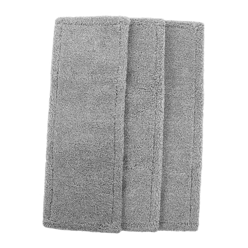 VALICLUD 3 Stück Wiederverwendbare Flachmopp-pads mit Staubfang-taschen Waschbare Ersatz-mopptücher für Effektive Reinigung Holz Fliesen und Allen Böden Langlebige Reinigungstücher von VALICLUD