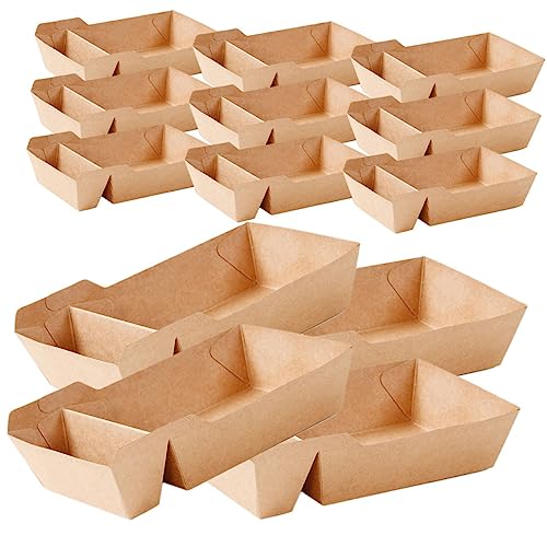 VALICLUD 30 Stück Snackbox aus Kraftpapier Stabile Popcorn Pommes Frites Behälter Zweigeteilt Geeignet für Partys Filmabende und Takeaway Umweltfreundliche Papierschachteln von VALICLUD