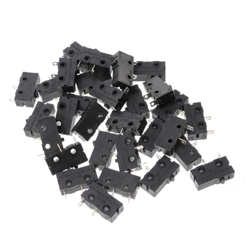 VALICLUD 30 Stück Teiliges Micro momentary push Spdt Mikroschalter mit Snap action Geeignet für Haushaltsgeräte Mikrowelle Automatische Maschinen Elektrischer Zufällige Farbe von VALICLUD