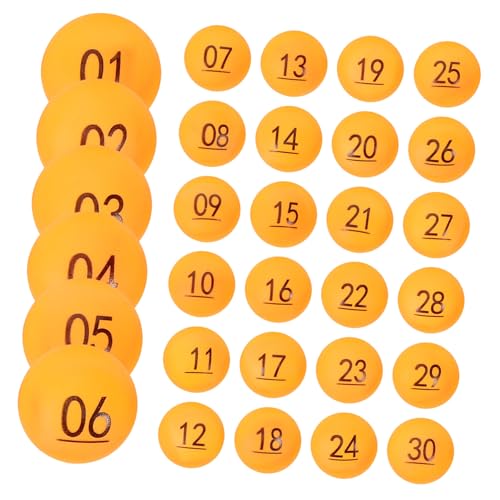 VALICLUD 30 Stück Teiliges Nummerierte Lotteriebälle aus Langlebigem Kunststoff Farbige Raffle kugeln für Partyspiele Verlosungen Events und Unterhaltsame Gewinnspiele von VALICLUD