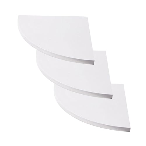 VALICLUD 3Stücke Eckregal Wandmontage Teiliges Set Runde Hängende Wandregale für Schlafzimmer Büro Wohnzimmer und Langlebig aus Hochwertigem Verbundmaterial für Dekoartikel von VALICLUD