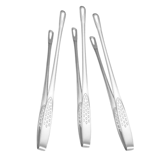 VALICLUD 3Stücke Grillzange Hochwertige Küchenzange für Bbq Grill und Buffet Robuste Rutschfeste Lebensmittelzange mit Ergonomischem Griff für Fleisch Gemüse von VALICLUD