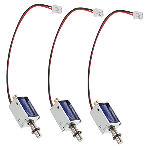 VALICLUD 3Stücke Push Pull Elektromagnet Kleiner Magnet für Lineare Bewegung Offener Rahmen für DIY Projekte Sparschweine von VALICLUD
