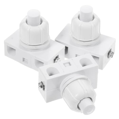 VALICLUD 3Stücke Selbstverriegelung Druckknopf Lichtschalter Stabile Materialien für Haushalt DIY Projekte für Elektrische Geräte und Anwendungen von VALICLUD