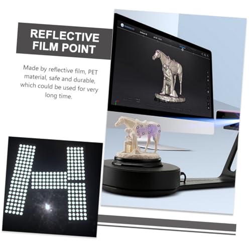 VALICLUD 4 Blätter Reflektierende Marker Punkte für Scanner Positionierung Laserreflexionsfolie für Präzises Scannen Geeignet für Handgehaltene Scanner Magnetische Referenzpunkte von VALICLUD