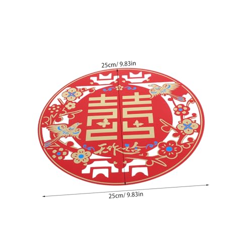 VALICLUD 4 Paare Traditionelle Chinesische Hochzeitsdekoration Papier Schneidefensteraufkleber mit Glücksbringender Elster Symbolik für Hochzeit Party Wohnkultur Festtagsdeko von VALICLUD