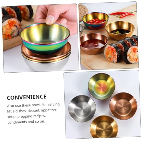 VALICLUD 4 STÜCKE Teiliges Edelstahl Dipschälchen Rund Multifunktionale Gewürzschalen für Küche Party Restaurant Robust Vielseitig Einsetzbar Spülmaschinenfest für Saucen und Snacks VALICLUD 4 STÜCKE Teiliges Edelstahl Dipschälchen Rund Multifunktionale Gewürzschalen für Küche Party Restaurant Robust Vielseitig Einsetzbar Spülmaschinenfest für Saucen und Snacks von VALICLUD