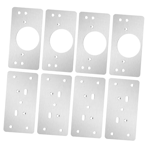VALICLUD 4 Sätze Edelstahl Scharnier Reparaturplatten Reparaturblech für Küchenschrank Türen Möbel Reparatur Stabil Einfach zu Montieren Vielseitig für Holzmöbel von VALICLUD