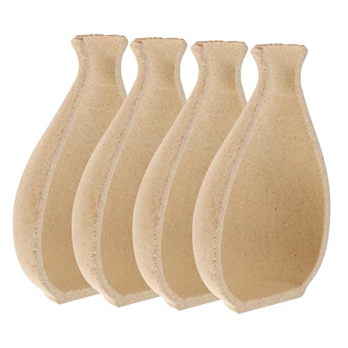 VALICLUD 4 Stück DIY Holzvase Form Teiliges Leichte Dekorative Blumenflasche für Blumenarrangements Praktisch und Platzsparend für Zuhause Büro Hochzeit und Garten von VALICLUD
