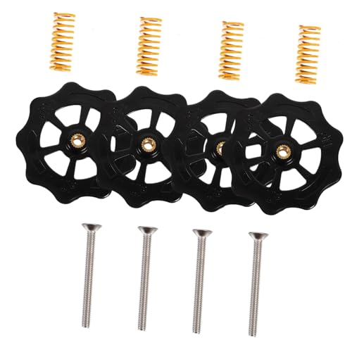 VALICLUD 4 Stück Drucker Nivellierfedern Schrauben Set Printer Heated Bed Leveling Kit mit Handmuttern Schrauben und Federn Langlebig und Stabil für Präzise Plattformjustierung von VALICLUD