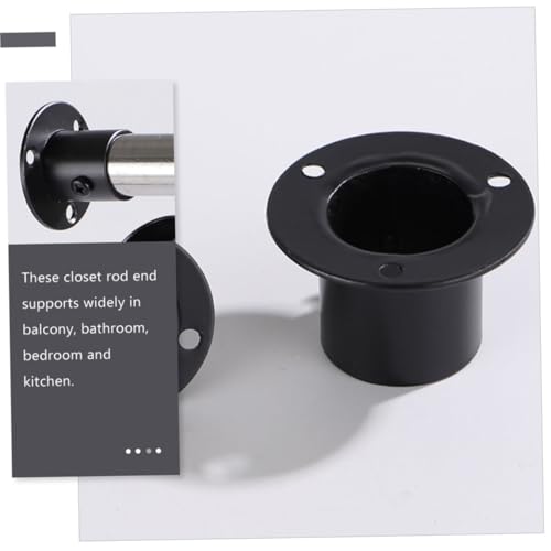 VALICLUD 4 Stück Edelstahl Kleiderstangenhalter Wandbefestigung für Schrankstangen Robust Sicher Vielseitig Einsetzbar für Balkon Bad Schlafzimmer Küche von VALICLUD