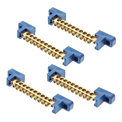 VALICLUD 4 Stück Kupfer Verteilerblock mit Schraubbefestigung Stabile Elektrische Verteilungsklemme für Verteilerkästen Lkw Schiffe Wohnmobile und Industrielle Anwendungen VALICLUD 4 Stück Kupfer Verteilerblock mit Schraubbefestigung Stabile Elektrische Verteilungsklemme für Verteilerkästen Lkw Schiffe Wohnmobile und Industrielle Anwendungen von VALICLUD