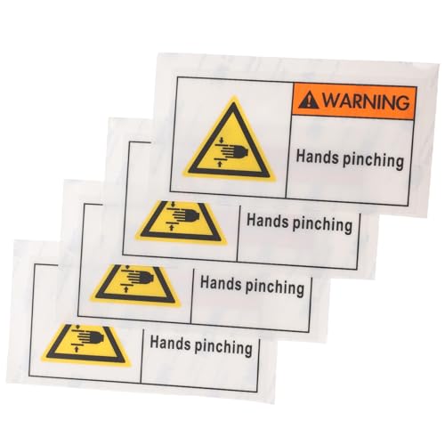 VALICLUD 4 Stück Maschinensicherheits warnschild Selbstklebend Handverletzungs warnzeichen Fingerschutz aufkleber für Industrie Baustellen Fabriken Warnhinweis gegen Quetschgefahr von VALICLUD