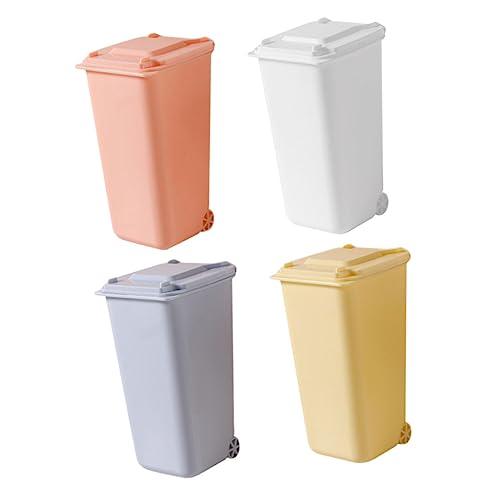 VALICLUD 4 Stück Mini Desktop Mülleimer mit Deckel Set Bunte Schreibtisch Abfalleimer Kreativer Büro Organizer für Stifte Papierclips und Kleine Müllentsorgung Platzsparend und Praktisch VALICLUD 4 Stück Mini Desktop Mülleimer mit Deckel Set Bunte Schreibtisch Abfalleimer Kreativer Büro Organizer für Stifte Papierclips und Kleine Müllentsorgung Platzsparend und Praktisch von VALICLUD