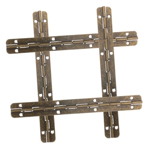 VALICLUD 4 Stück Schwere Klavierscharniere Langlebige Holzbox Scharniere mit Bohrungen Retro Schmuckkästchen Klappscharnier für Falttüren Geräuschlos Klassisches Design Vielseitig für Holz von VALICLUD