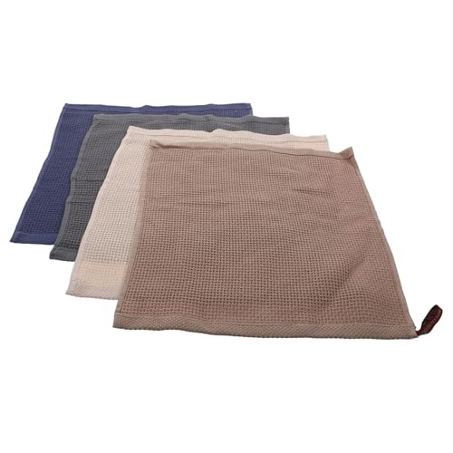 VALICLUD 4 Stück Teiliges Dicke Baumwoll Waffeltücher Saugfähige Küchentücher zum Geschirr Trocknen Schnell Trocknend Strapazierfähig für Fenster Küchenutensilien Auto und Haushalt von VALICLUD