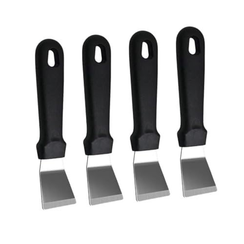 VALICLUD 4 Stück Teiliges Edelstahl schaber Rutschfestem Griff Vielseitiges Reinigungswerkzeug zum Entfernen von Boden kleberückständen Fliesenfugen und Glas für Haushaltsreinigung und von VALICLUD