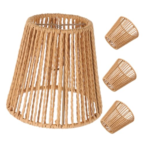 VALICLUD 4 Stück Teiliges Handgewebter Lampenschirme aus Papierseil Rustikaler Boho deckenleuchtenschirm mit Simuliertem Rattan Passend für Pendelleuchten Langlebig und Stilvoll für VALICLUD 4 Stück Teiliges Handgewebter Lampenschirme aus Papierseil Rustikaler Boho deckenleuchtenschirm mit Simuliertem Rattan Passend für Pendelleuchten Langlebig und Stilvoll für von VALICLUD