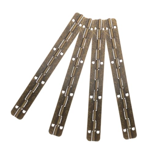 VALICLUD 4 Stück Teiliges Klavierband Scharnier Gerollt Retro Schmuckbox Türband für Holzboxen Dekoratives Langlebiges Metallscharnier in Antikbronze Nickel für Werkstatt und von VALICLUD
