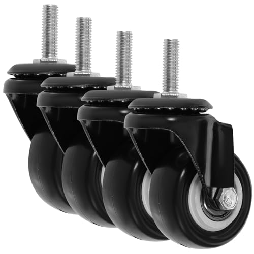 VALICLUD 4 Stück Teiliges PU Lenkrollen mit Gewindestift Drehbar Verschleißfest Leise und Bodenschonend Ersatzrollen für Stuhl und Drahtregal Einfache Montage VALICLUD 4 Stück Teiliges PU Lenkrollen mit Gewindestift Drehbar Verschleißfest Leise und Bodenschonend Ersatzrollen für Stuhl und Drahtregal Einfache Montage von VALICLUD