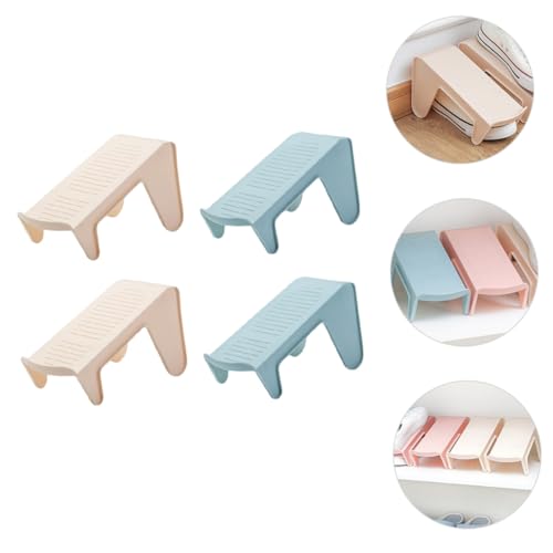 VALICLUD 4 Stück Teiliges Schuhregal aus Stabilem PP Rutschfestes Platzsparendes Schuhhalter Zuhause Praktische Aufbewahrung Einfach zu Organisieren in Blau und Khaki für Schrank und Flur VALICLUD 4 Stück Teiliges Schuhregal aus Stabilem PP Rutschfestes Platzsparendes Schuhhalter Zuhause Praktische Aufbewahrung Einfach zu Organisieren in Blau und Khaki für Schrank und Flur von VALICLUD