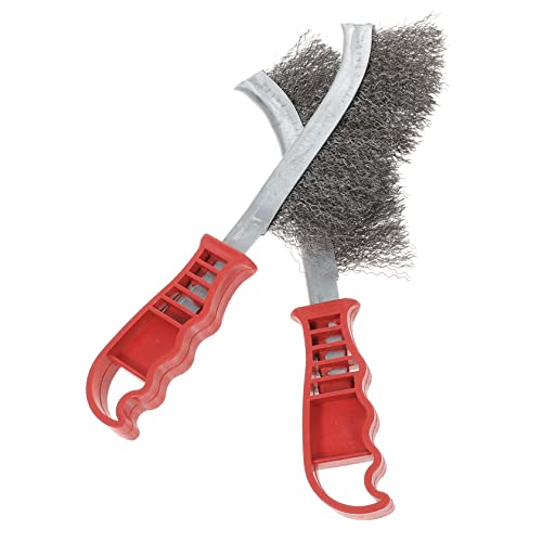 VALICLUD 4 Stück Teiliges Stahl Drahtbürsten zur Rostentfernung mit Ergonomischem Kunststoffgriff Effektive für Grill Metallflächen und Schwere Arbeiten von VALICLUD