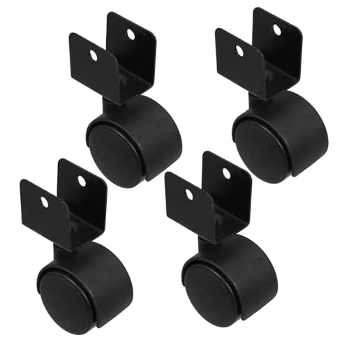 VALICLUD 4 Stück Teiliges U halterung Kinderstuhl lenkrollen Drehbar Kratzfest Bodenschonend Robust für Bürostuhl Möbel Schreibtisch Büro und Kinderzimmer von VALICLUD