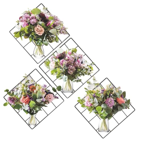 VALICLUD 4 Stück Teiliges Wandtattoo mit Selbstklebenden Ablösbaren Blumenvasen Motiven Natürliche Wanddeko für Wohnzimmer Schlafzimmer Tür und Fenster Reißfest und Einfach Anzubringen von VALICLUD