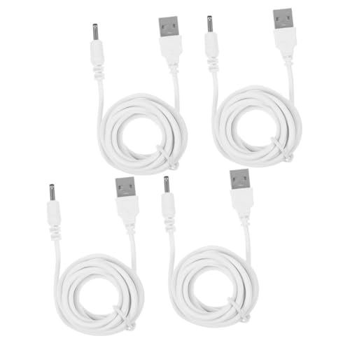 VALICLUD 4 Stück USB zu Dc Ladekabel teiliges USB Charger Kabel Schnellladefunktion für Tischlampen Ventilatoren Tablets Kompatibel Robustes und Sicheres Ladekabel von VALICLUD