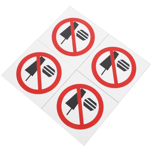 VALICLUD 4 Stücke Essen und Trinken Verboten Aufkleber Warnschild für und Außenbereiche Selbstklebend 3X3 Zoll Hohe Sichtbarkeit für Cafés und Veranstaltungen von VALICLUD