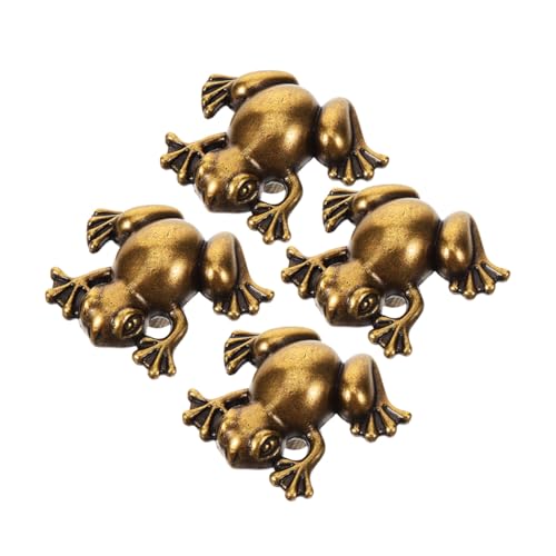 VALICLUD 4 Stück Vintage Metall Schrankgriff Frosch Form Zinklegierung Möbelknöpfe Kommode Schublade Türgriff für Schlafzimmer Schrank und Ergonomisch Langlebig Glatt von VALICLUD