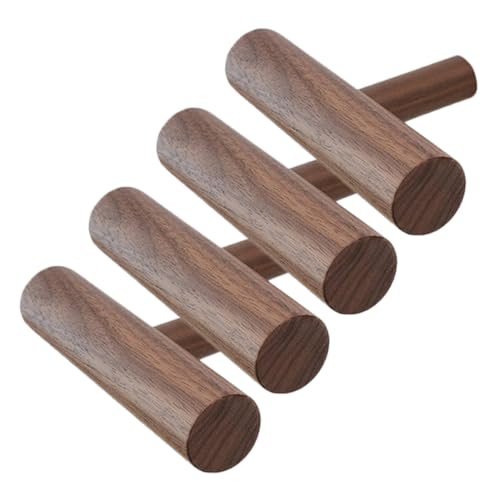 VALICLUD 4 Stück Wandmontierte Holz Haken Rustikale Kleiderhaken für Eingangsbereich und Badezimmer Vielseitig zum Aufhängen von Kleidung und Handtüchern Hellbraun VALICLUD 4 Stück Wandmontierte Holz Haken Rustikale Kleiderhaken für Eingangsbereich und Badezimmer Vielseitig zum Aufhängen von Kleidung und Handtüchern Hellbraun von VALICLUD