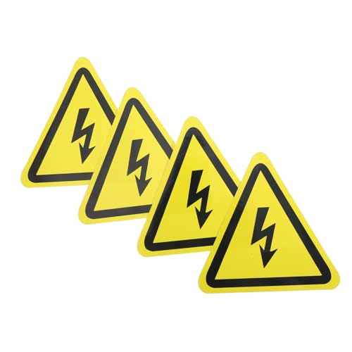 VALICLUD 4 Stück Warnaufkleber Elektrische Spannung Selbstklebend PVC Hochspannung Dreieck Warnschild für Werkstatt Labor Baustelle Sicherheitskennzeichnung Gelb VALICLUD 4 Stück Warnaufkleber Elektrische Spannung Selbstklebend PVC Hochspannung Dreieck Warnschild für Werkstatt Labor Baustelle Sicherheitskennzeichnung Gelb von VALICLUD
