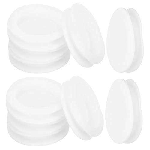 VALICLUD 40 Stück Runde Sparschwein Stopfen Weiß Piggy Bank Bodenverschluss Kunststoff Stecker Geeignet für Münzboxen und Gipsfiguren ohne Werkzeug Einfache Montage Dicht von VALICLUD