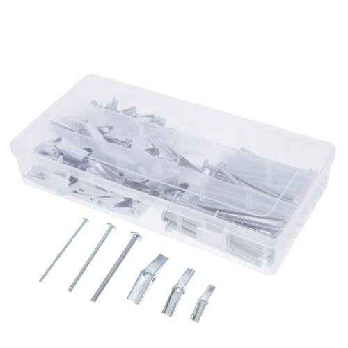 VALICLUD 48 Stück Teiliges Toggle Bolt aus Kohlenstoffstahl Schwerlast Dübel für und Hohlwandbefestigung Zuverlässige Spreizanker mit Schnellmontage Vielseitig Einsetzbar für Trockenbau von VALICLUD