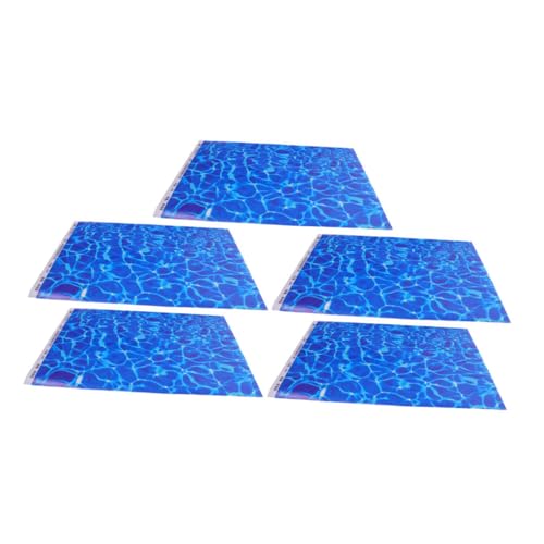VALICLUD 5 Stück DIY Wasserwellen Aufkleber mit Selbstklebender Rückseite Tiefblaue Wasserstrukturfolie für Mikrolandschaften Sandtisch Dekor Realistisches Fake River Pad Wassergrainsheet von VALICLUD