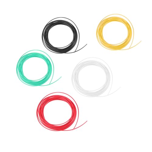 VALICLUD 5 Stück Drucker Filament Pla Nachfüllset Farben Schwarz Weiß Gelb Rot Grün Abs Stift Materialien Kompatibel mit Allen Standard Hohe Festigkeit Temperaturbeständig Schnelle Formung von VALICLUD