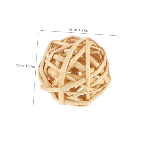 VALICLUD 5 Stück Rattankugeln Handgefertigt Hohle Dekokugeln aus Natürlichem Rattan für Tischdeko Fenster DIY Bastelprojekte Geeignet für Zuhause Laden Party und Fotorequisiten von VALICLUD